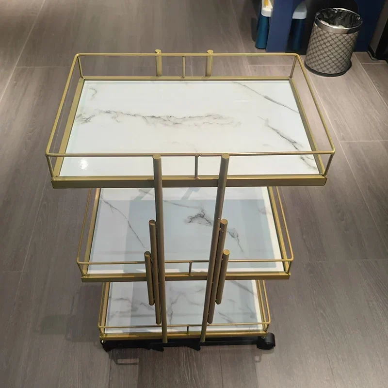 Профессиональная тележка для инструментов хранения салон красоты золотой утюг