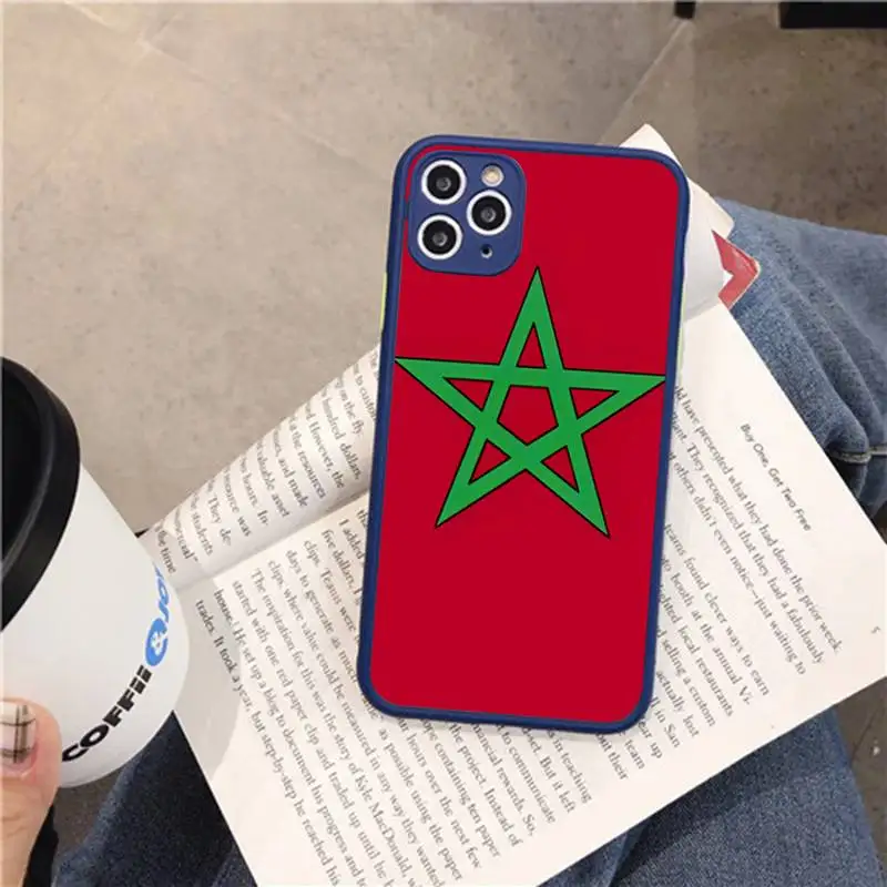 Morocco Flag Moroccan Unique Phone Case for iPhone 14 11 12 13 Mini Pro Max 8 7 Plus X XR XS MAX Translucent Matte Cover