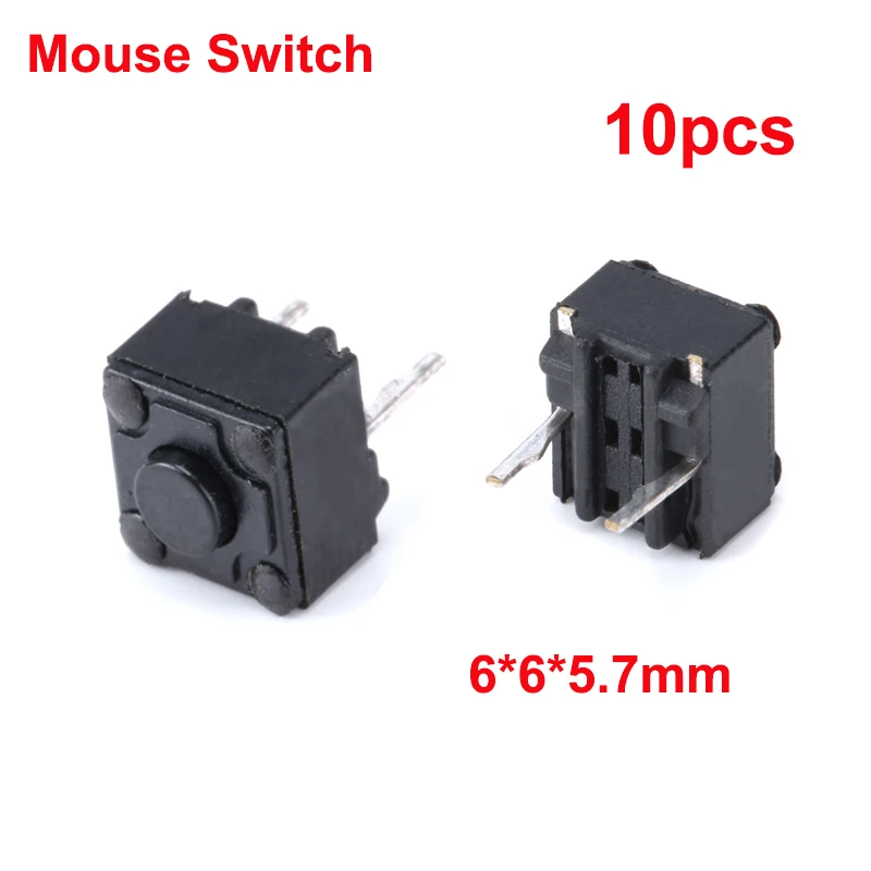 

10 шт. 6x6x5,7 мм тактовый переключатель Микро-мышь переключатель 6*6*5,7 мм фотоэлементный переключатель Средний 2-контактный DIP водонепроницаемый мгновенный