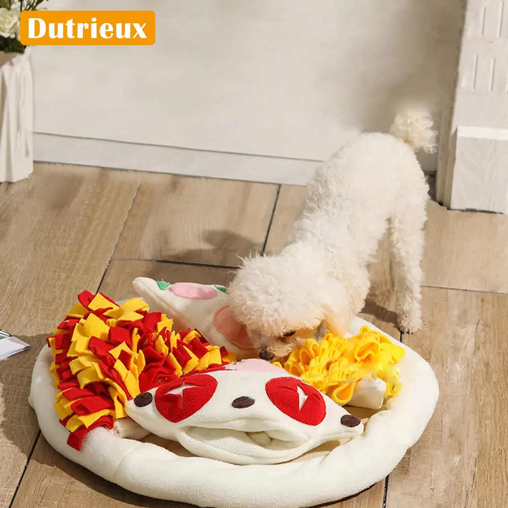 

Pizza Pet Dog Snuffle Mat Nose Smell Training Pad Slow Feeding Bowl Dog Puzzle Toy Food Dispenser Treats Pad Washable Dog Toy