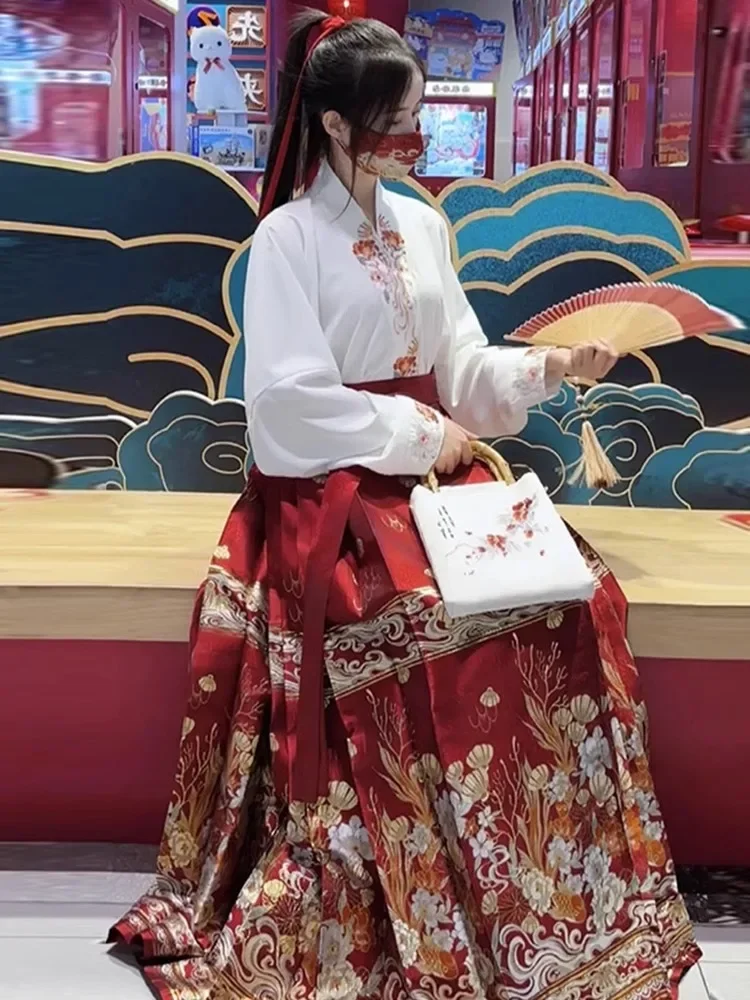 Традиционная китайская улучшенная одежда ханьфу для женщин топ повседневная