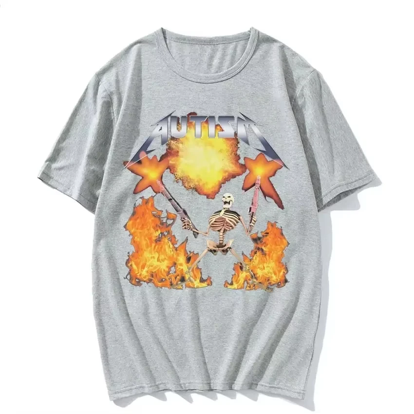 Футболка с аутизмом и скелетом человеческая мужская одежда футболки унисекс