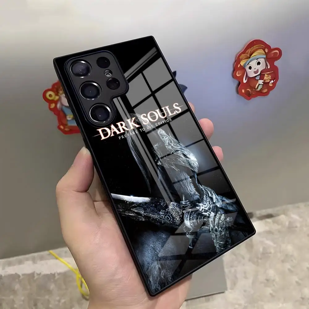 Фото Чехол для телефона Dark Souls для Samsung S26 S25 Ultra S23 S22 S24 S20 Fe S21 Plus A54 A53 A16, стеклянный чехол №3