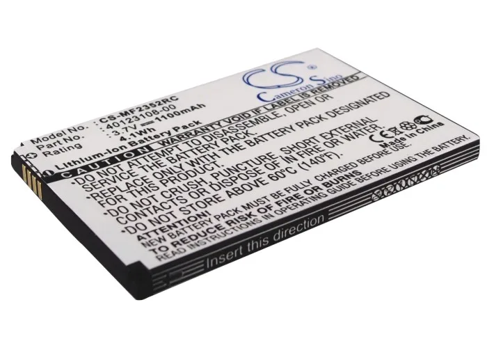 

CS 1100mAh / 4.07Wh battery for Vodafone Mobiler Hotspot MiFi 2352