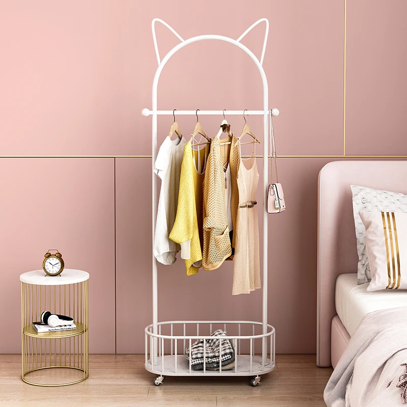 

Space Saving Portable Clothing Rack Modern Bedroom Gold Multifunctional Clothing Rack Bathroom Free Shipping Perchero Furniture