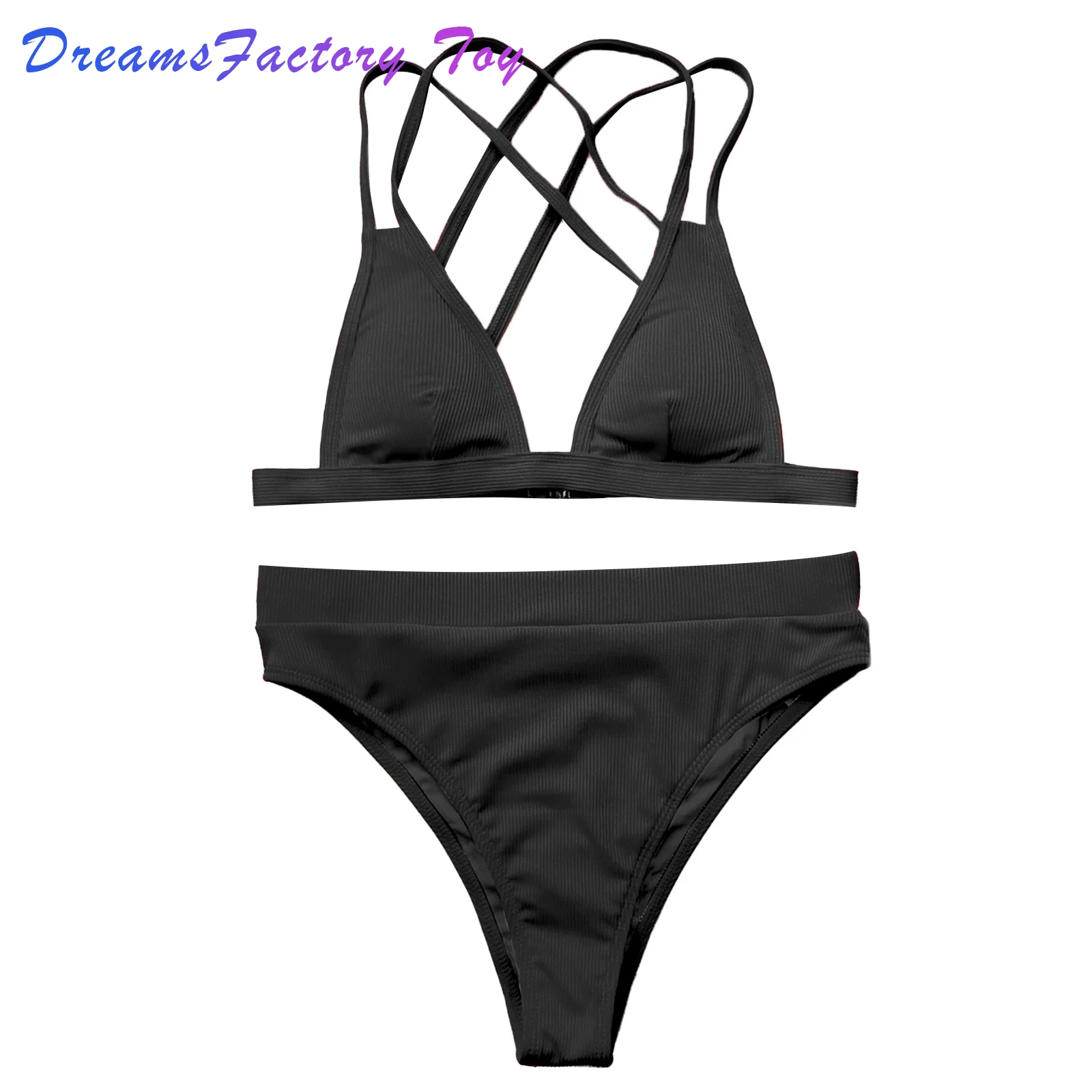 Feitong Женский бандо бандажный комплект бикини пуш-ап бразильский купальник