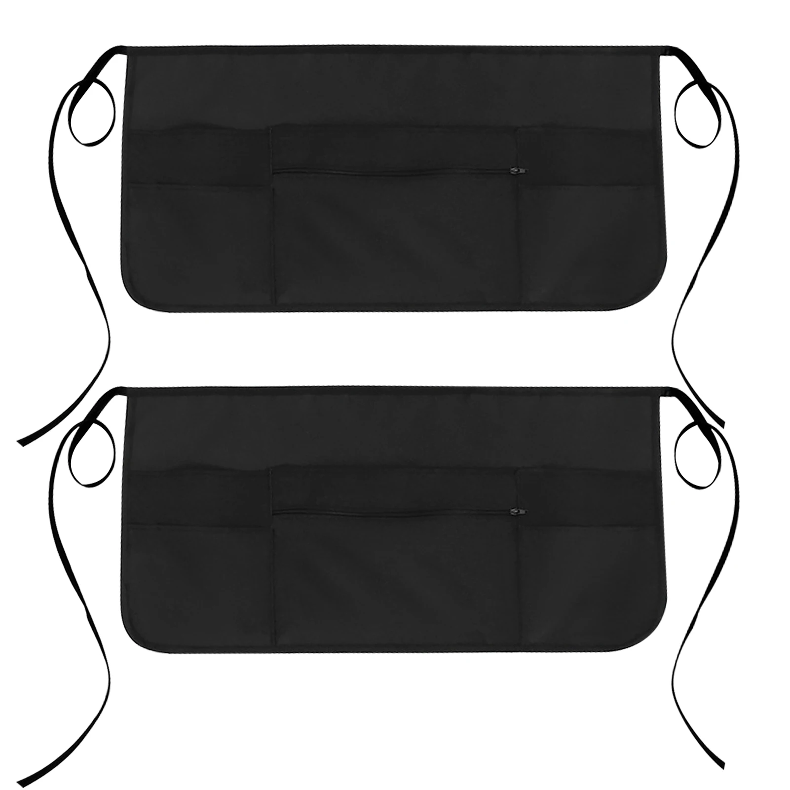 

2pcs Adult Kitchen Anti Dirt Bar Multipurpose Kids Half Waist Restaurant With Zipper Gardening Party Server Apron Household