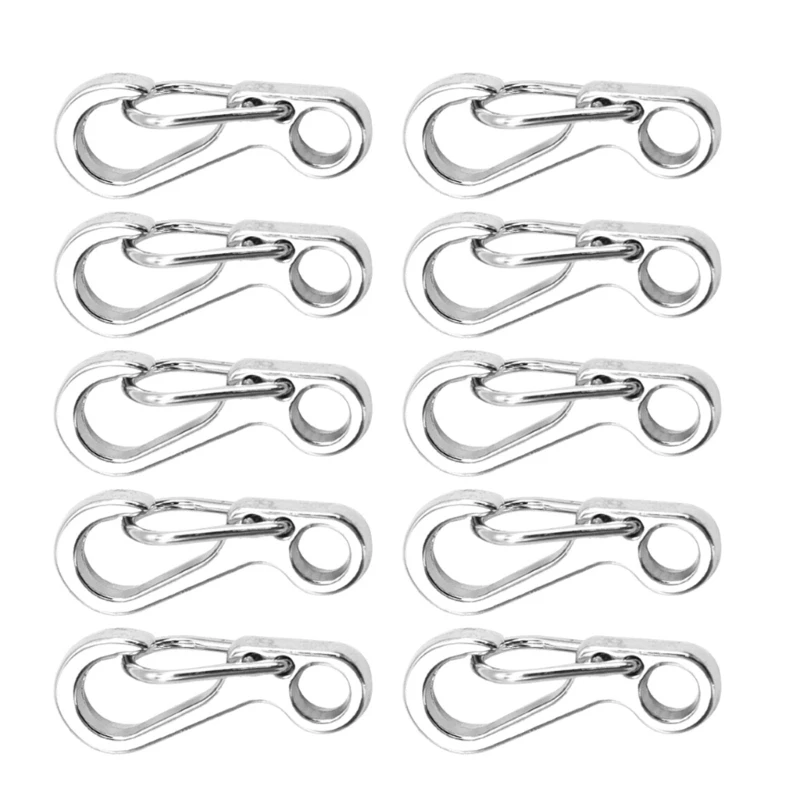 10 шт. брелок-карабин из алюминиевого сплава с застежкой-карабином небольшой