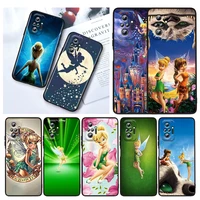 disney tinker bell case for xiaomi redmi note 11e 11s 11 11t 10 10s 9 9t 9s 8 8t pro 5g 7 5 black silicone phone cover