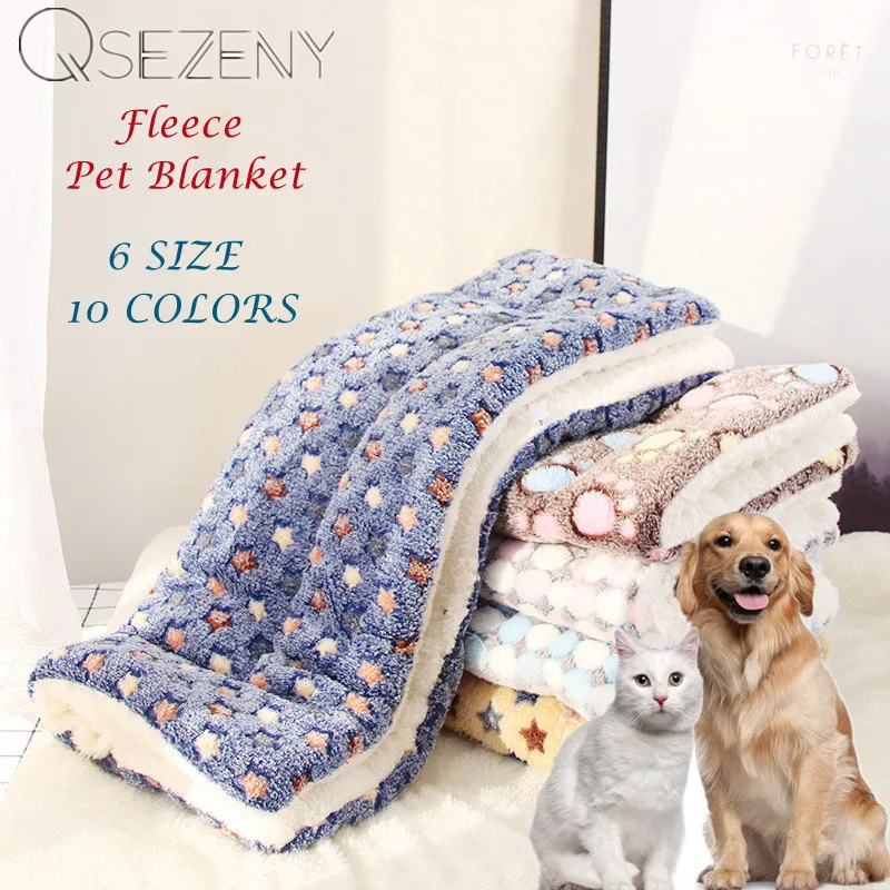 Thickened Dog Mat Pet Cat Soft Fleece Pad Blanket Bed Mat Cu