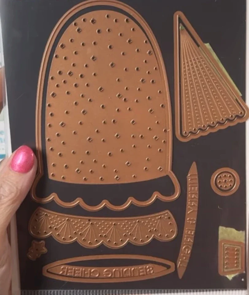 Новинка 2024 рождественская елка цветные легкие металлические штампы трафарет