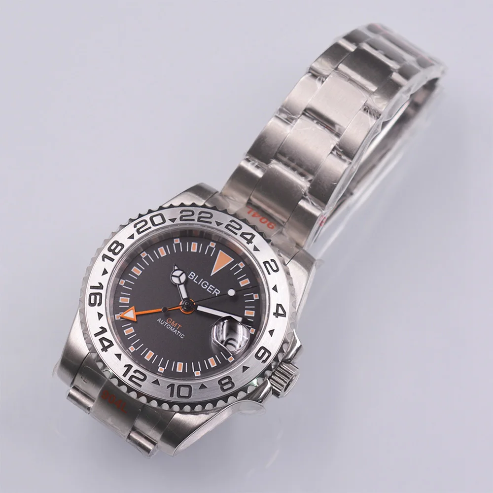 Мужские автоматические механические часы с черным циферблатом 40 мм - купить по