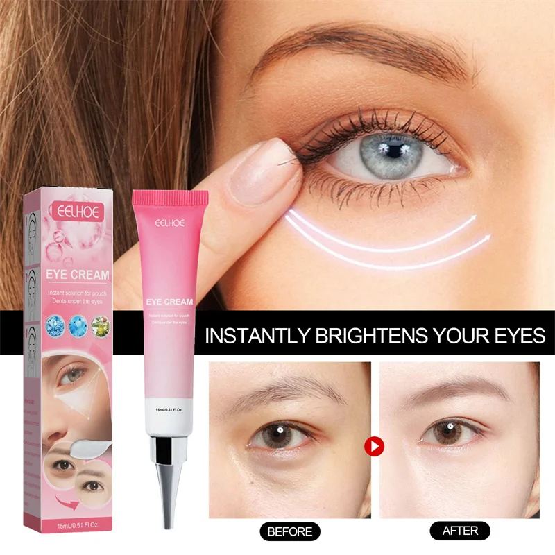 Instant Eye Cream Anti Dark Circle Remove Eye Bags Puffiness Anti-Aging Firmness Moisturizing Cream Eye Skin Care Beauty Health