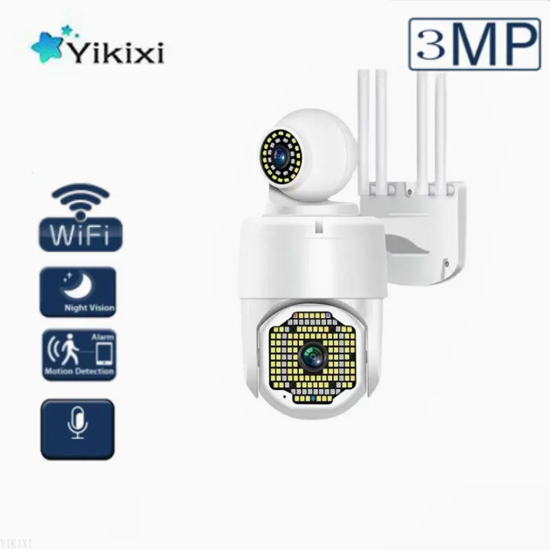 

3MP PTZ WiFi Surveilance IP Camera Outdoor PIR Automatic Tracking Security Motion Setection CCTV Night Vision Waterproof Camera