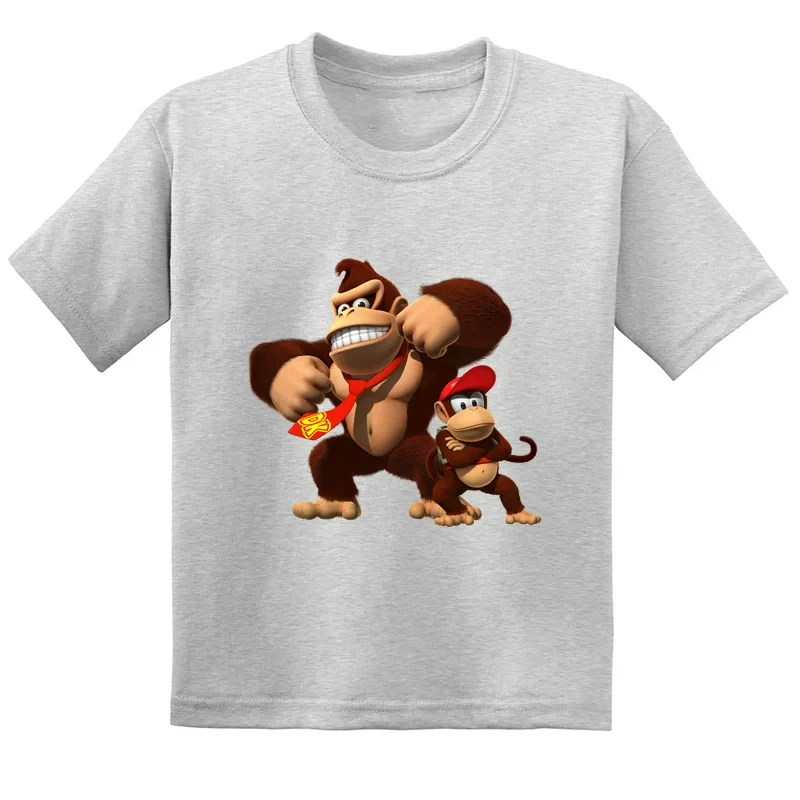 Детская Забавная Футболка С Мультяшным Принтом Donkey Kong Country
