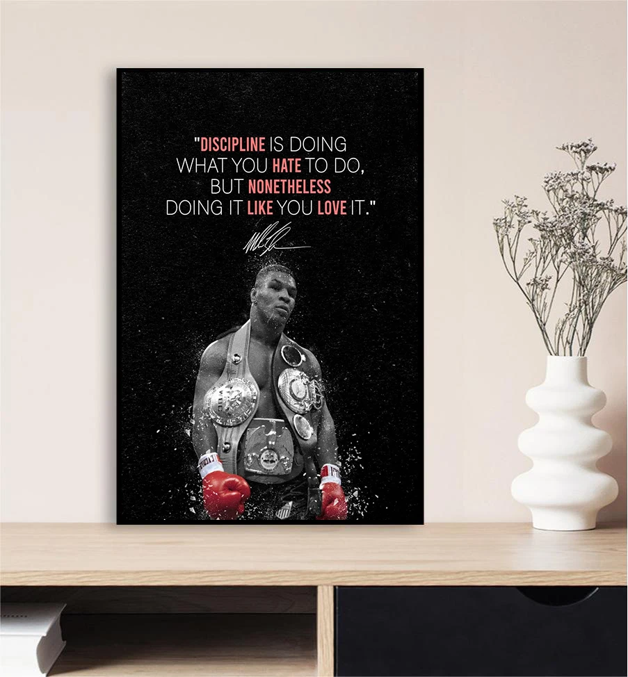 Мотивирующие цитаты легенда боксеры звезда Майк Тайсон постер холст картины