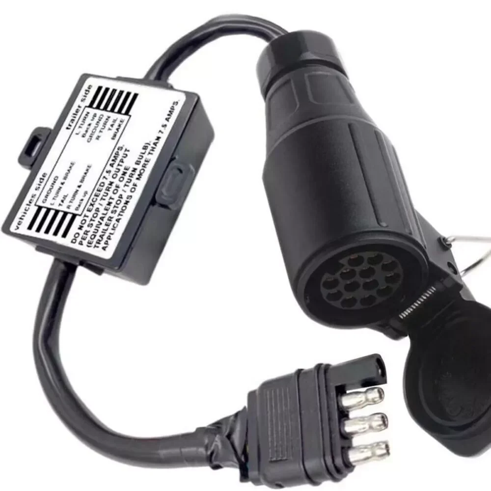 

New Arrival High Quality USA 4-Pin Flat Plug To European 13-Pin Connector 4 To 13 Trailer Light Converter