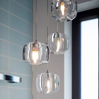new nordic led pendant lamps for living dining room kitchen bedroom ceiling chandelier crystal glass ball design hanging lights