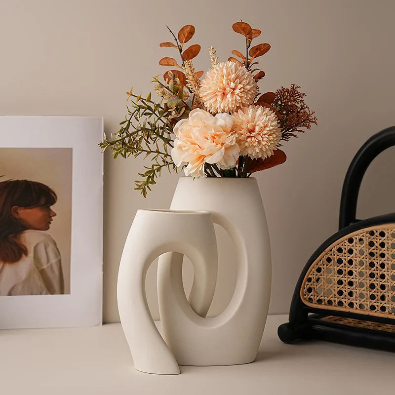 Скандинавская эмбриональная ваза белая в стиле Ins украшение для дома гостиной