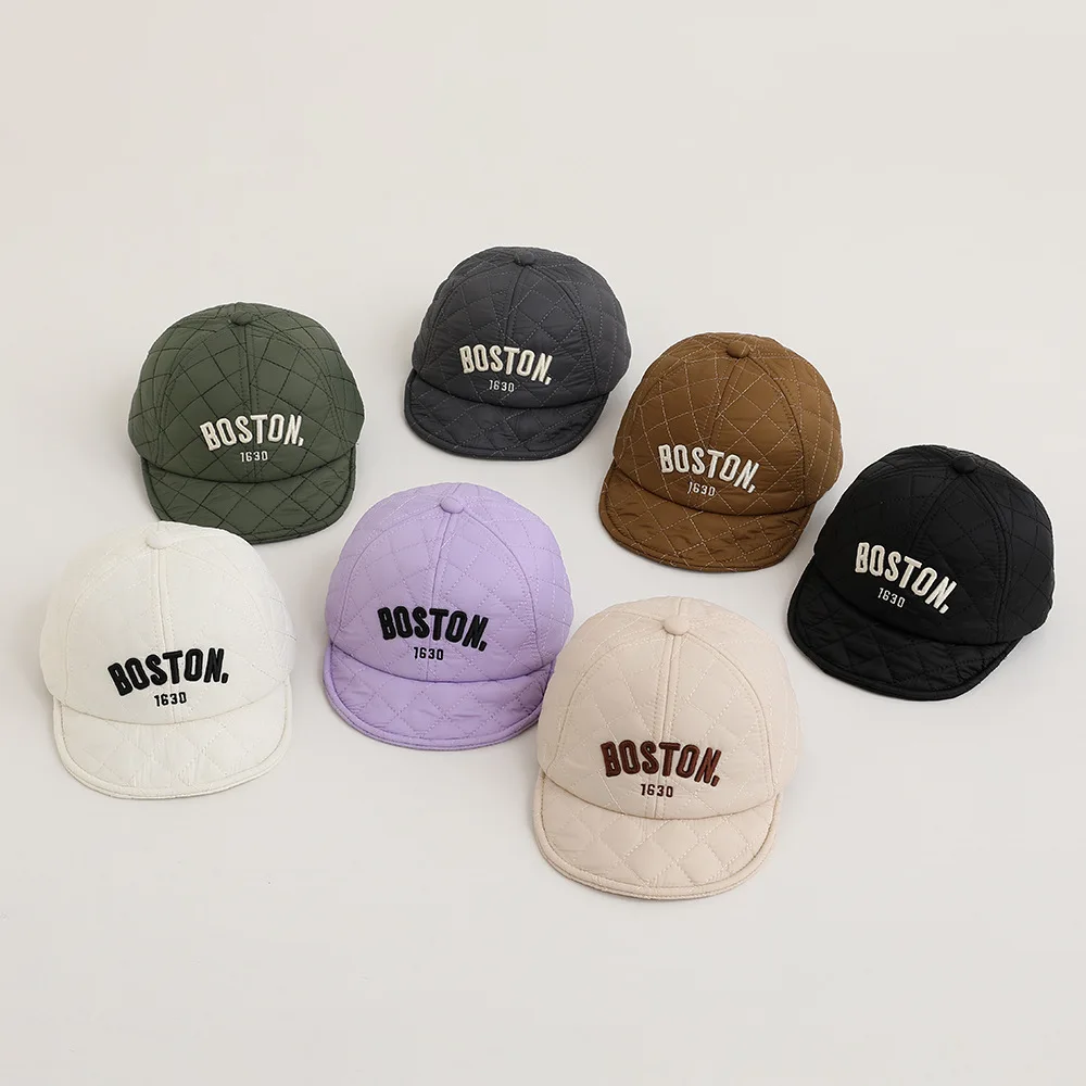 

Осенне-зимняя новая детская модная Кепка с вышивкой и надписями; Бейсбольная кепка в клетку со стразами для маленьких мальчиков и девочек; Повседневные хлопковые шапки