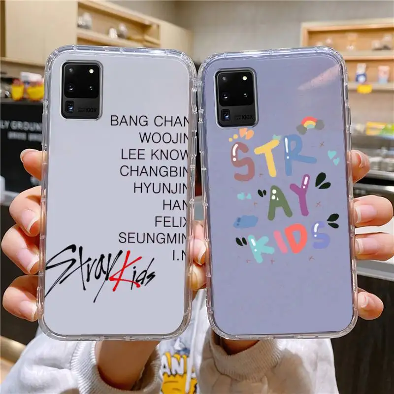 

Hot Kpop Stray Kids Phone Case For Samsung Galaxy S10 S10e A70 Edge S22 S23 Plus Ultra Note10 Transparent Cove