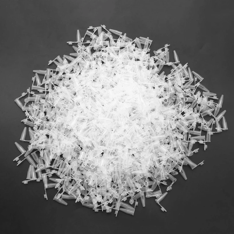 

4000 Pcs 0.2Ml Round Bottom Centrifuge Tubes With Attached Caps Clear White