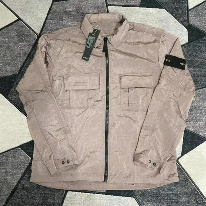 

2023 Spring Summer Street Jacket Reflective Waterproof Polo Zipper Coat Embroidery Patch Men's and Women's S1 Top Quality jack