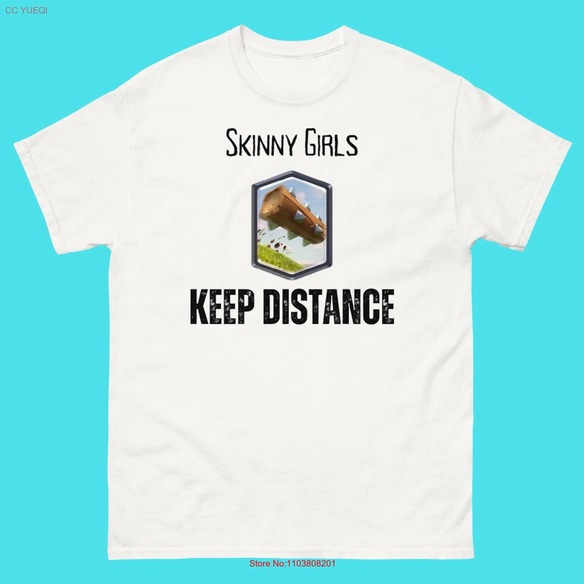 Забавная футболка Skinny Girls Keep Distance с длинными или короткими рукавами