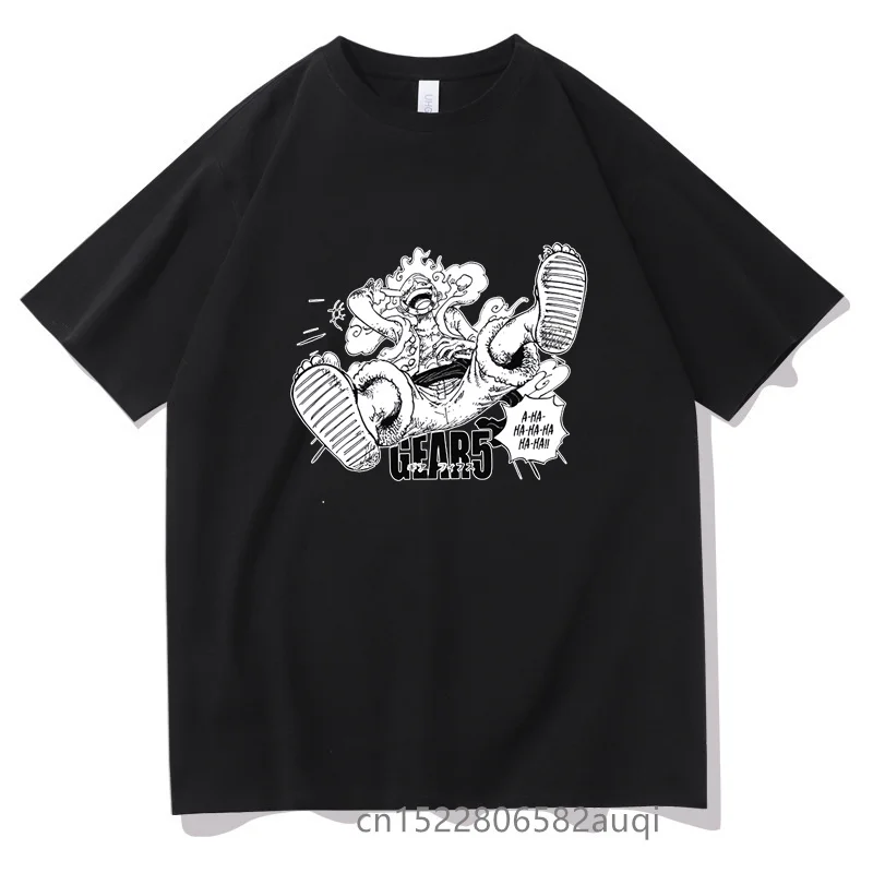 

Japanese Manga Print Cotton Anime Tshirt Harajuku T-shirt Men 2022 Summer 100% Cotton Hip Hop Tops Tees Boy Dady Streewear