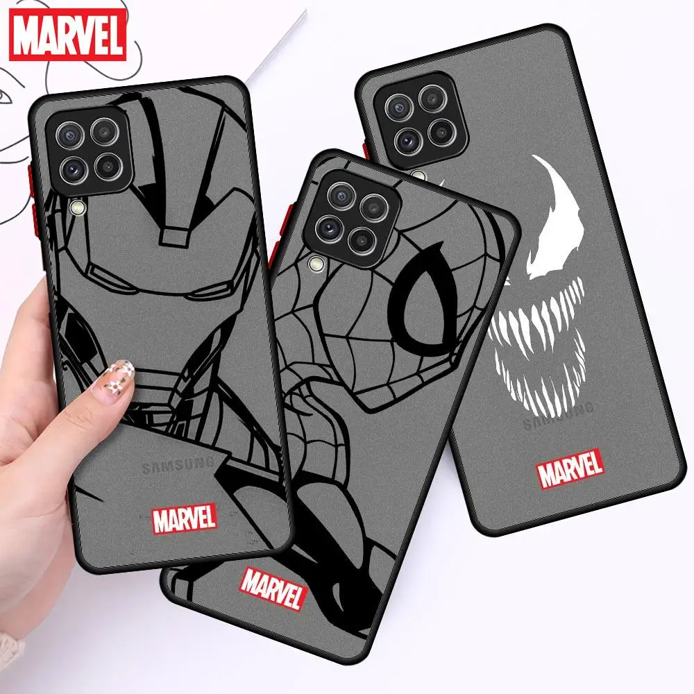 marvel-iron-man-spiderman-case-for-samsung-galaxy-a50-a70-a30-a40-a01-a02-a02s-a10-a20e-a20s-a50s-shockproof-matte-phone-cover