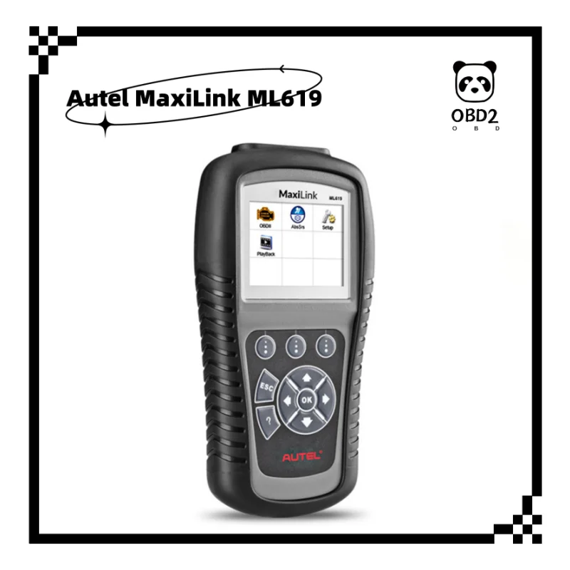 Autel MaxiLink ML619 OBD2 Scanner ABS SRS Code Reader Full OBDII Functions Multiple Languages Scan Tools Free Update
