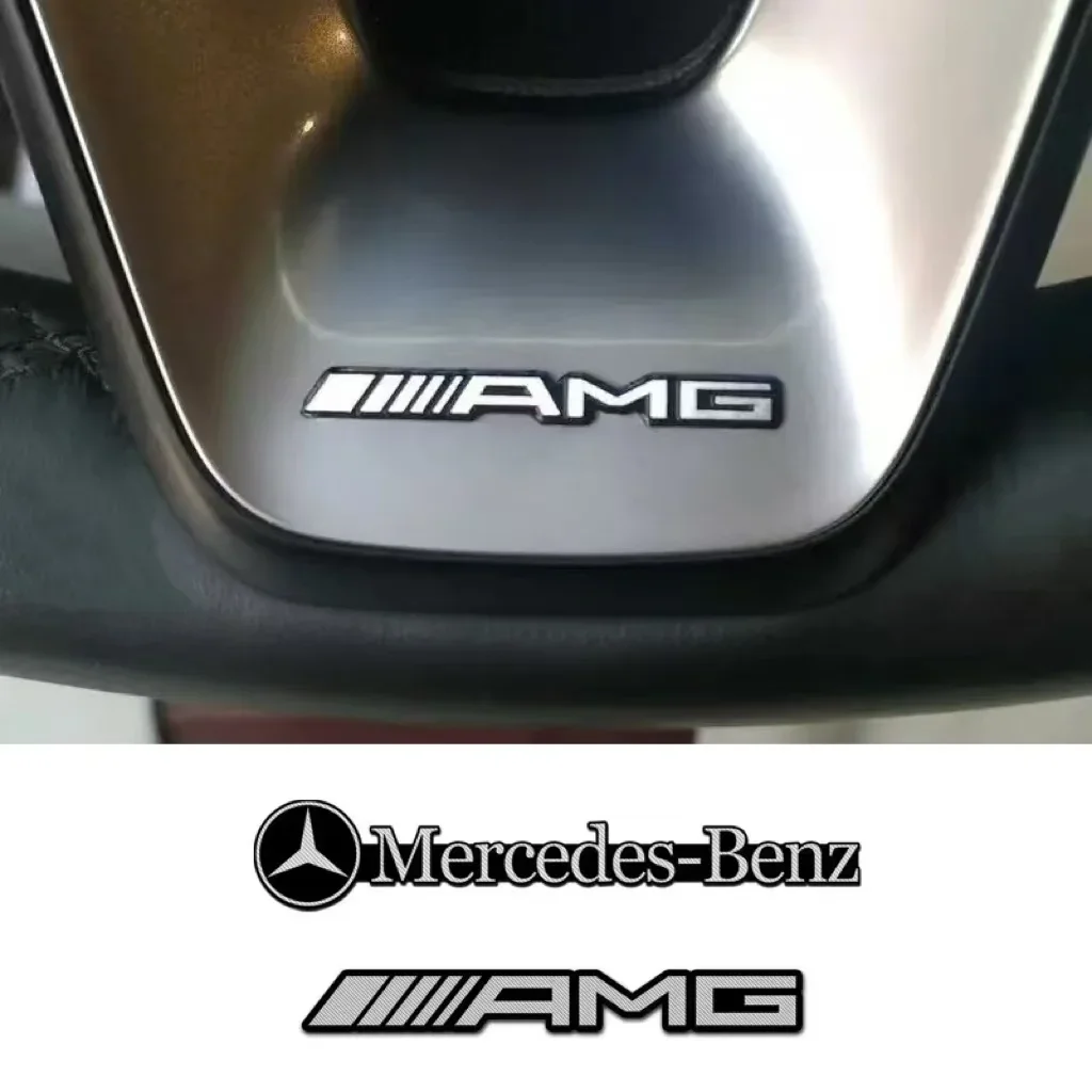 Фото Автомобильный руль, эмблема, наклейки, интерьерный значок для Mercedes Benz AMG W206 W204 W205 W212 W213 W221 W222 W223 W251 W464 GLE №1