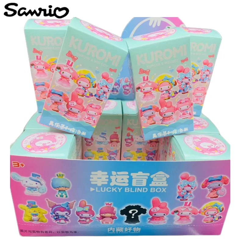 

Hello Kitty Kuromi My Melody Cinnamoroll Sanrio Anime Peripheral Kawaii Cartoon Hand-made Decoration Blind Box Surprise Gift Box