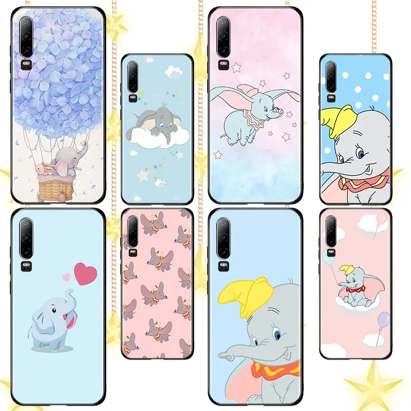 

Pretty Dumbo For Huawei P10 P20 P30 P40 P50 lite Pro lite E P Smart 2019 Z 2021 2018 2020 Black luxury Silicone Soft Phone Case