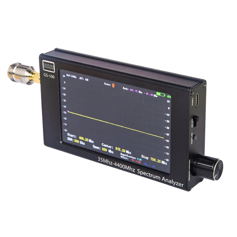 

GS-100 ручной анализатор спектра 35 МГц-4400 МГц ручной анализатор спектра