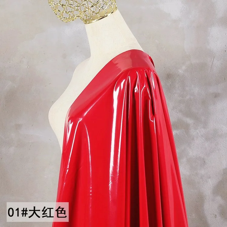 Эластичное зеркало блестящая глянцевая искусственная кожа ткань для шитья