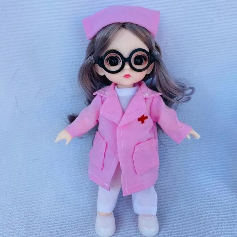 

1/8 Bjd Doll White Angel Doctor Nurse Epidemic Protection Commemorative Model 16cm Doll Children's DIY Toy Girl Birthday Gift