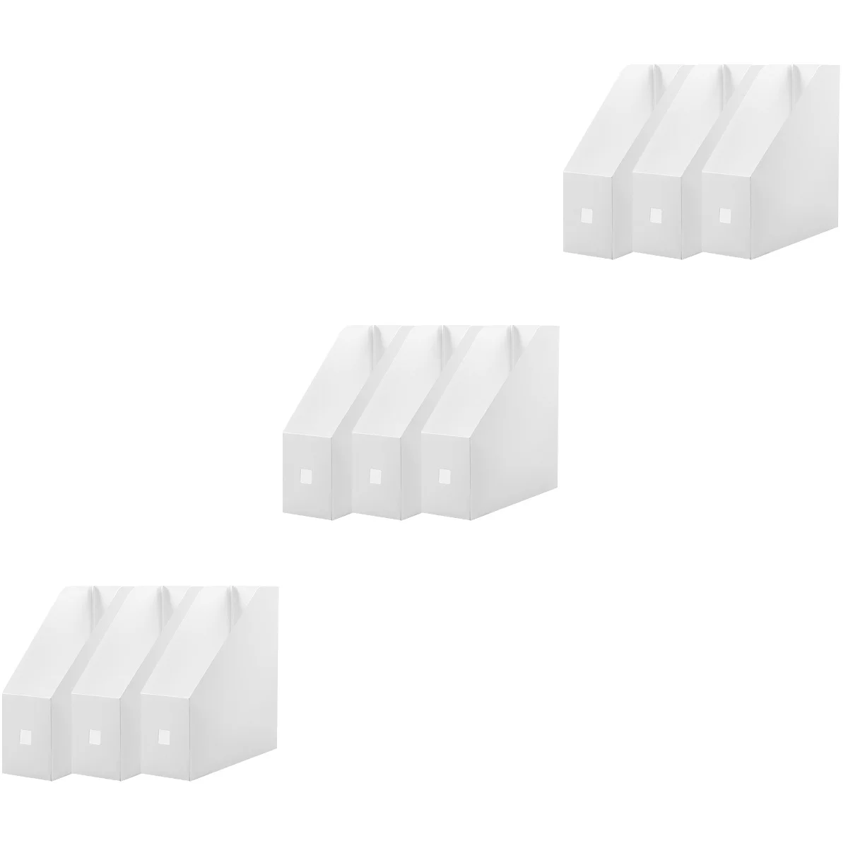 

9 Pcs File Storage Rack Office Magazine Holder Shelves Books Desktop Document Folder Box Letter Organizer Bins