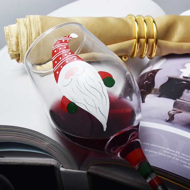 Термостойкая кофейная чашка Рождественский бокал ручная роспись стекло для