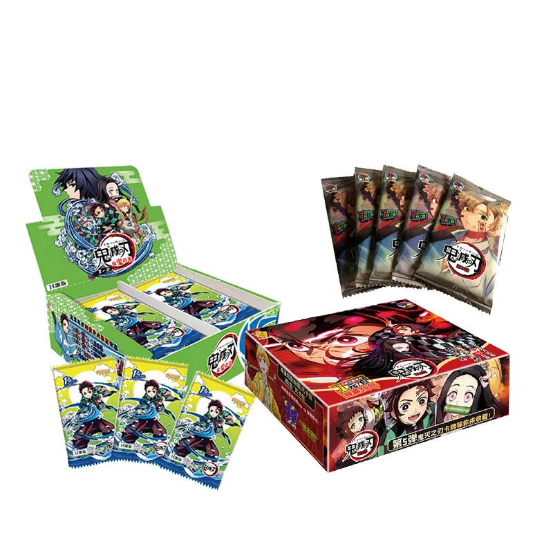 

Demon Slayer 2022 New Anime cards Box hobby Collection TCG Playing Game rare Card Kimetsu No Yaiba Figures for Children gift Toy