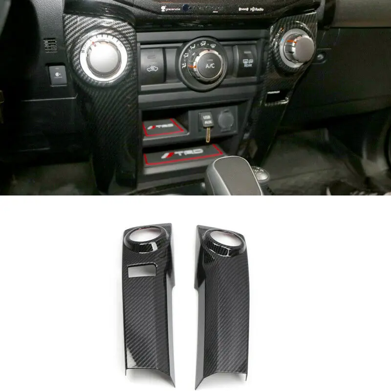

LHD Carbon Fiber Central Console Strip Cover 2pcs For Toyota 4Runner 2014-2021
