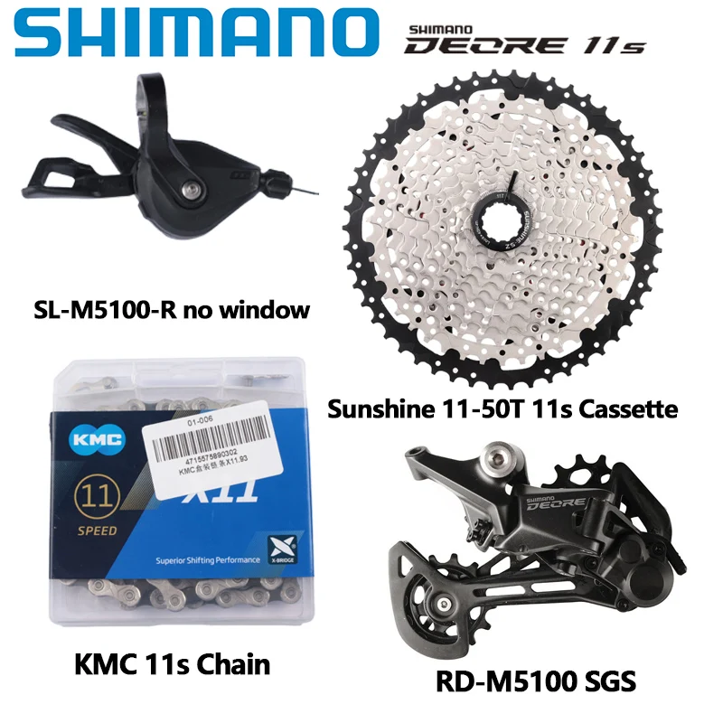 SHIMANO DEORE M5100 M5120 11 скоростной групповой набор MTB горный велосипед переключатель