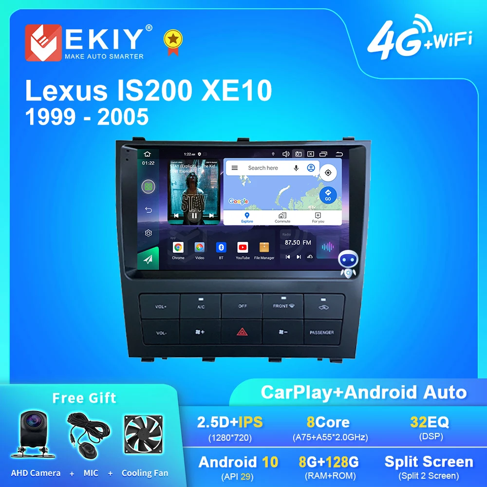 

EKIY Q7 Android 10 Car Radio For Lexus IS200 XE10 1999-2005 For Toyota Altezza XE10 1998-2005 Navi GPS Carplay Multimedia Stereo