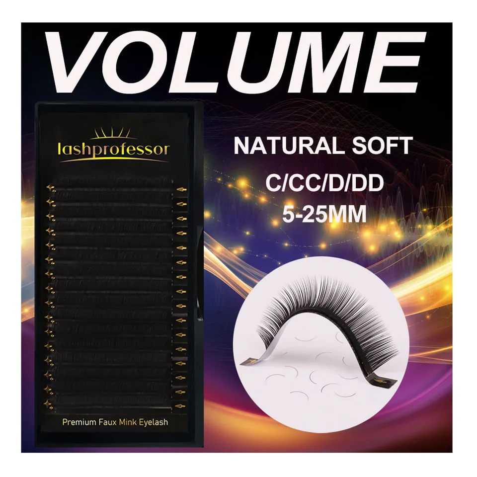 

Оптовая продажа, частная торговая марка lashprof, C, CC, D, DD, изгиб, матовые черные классические шелковые ресницы, индивидуальный объем, наращивание накладных ресниц