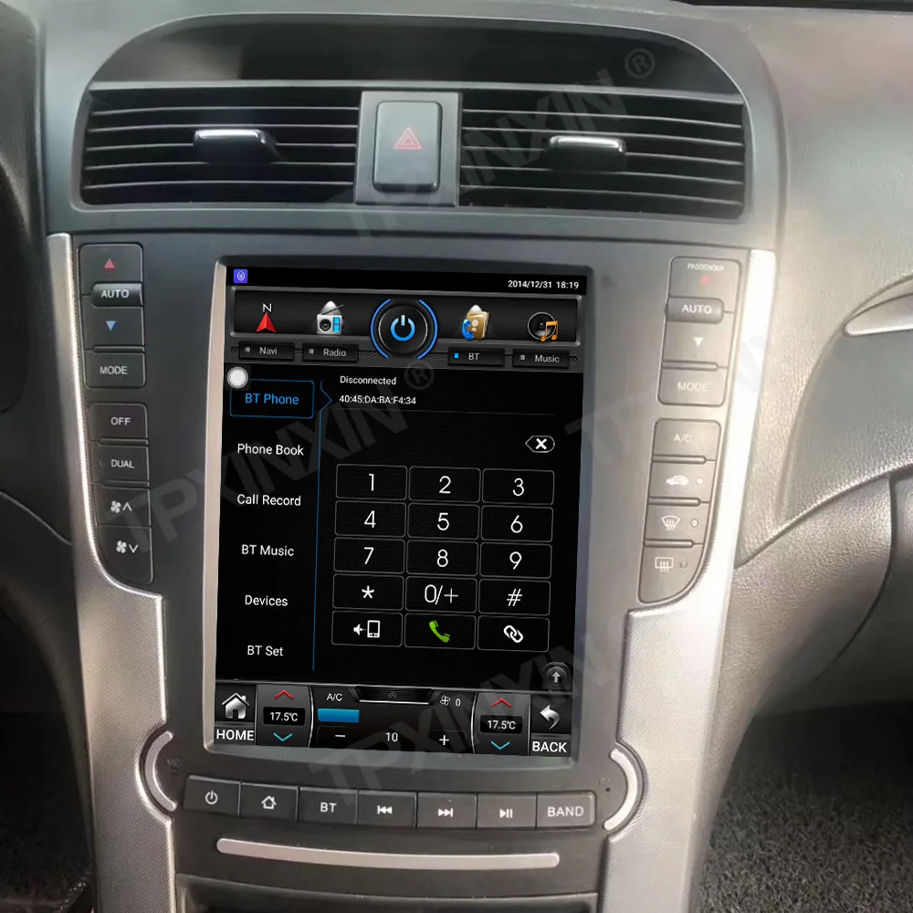 Фото 10,4-дюймовый вертикальный сенсорный экран Android 13 для Honda Acura TL, автомобильный радиоприемник, мультимедийный плеер, GPS-навигация, обновление головное устройство CarPlay №4