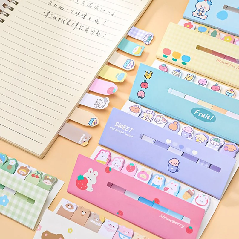 

Cute Cartoon Sticky Notes Memo Pad Diary Stationary Flakes Scrapbook Index bookmarks Decorative Kawaii Sticky