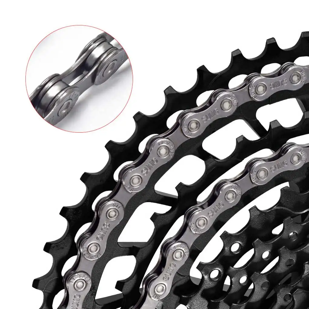 

Professional Chain Wear-resistant Links 8 9 10 11 Speed Cassette Freewheel Chain Cycling Part Super Tensile Force 9 Speed