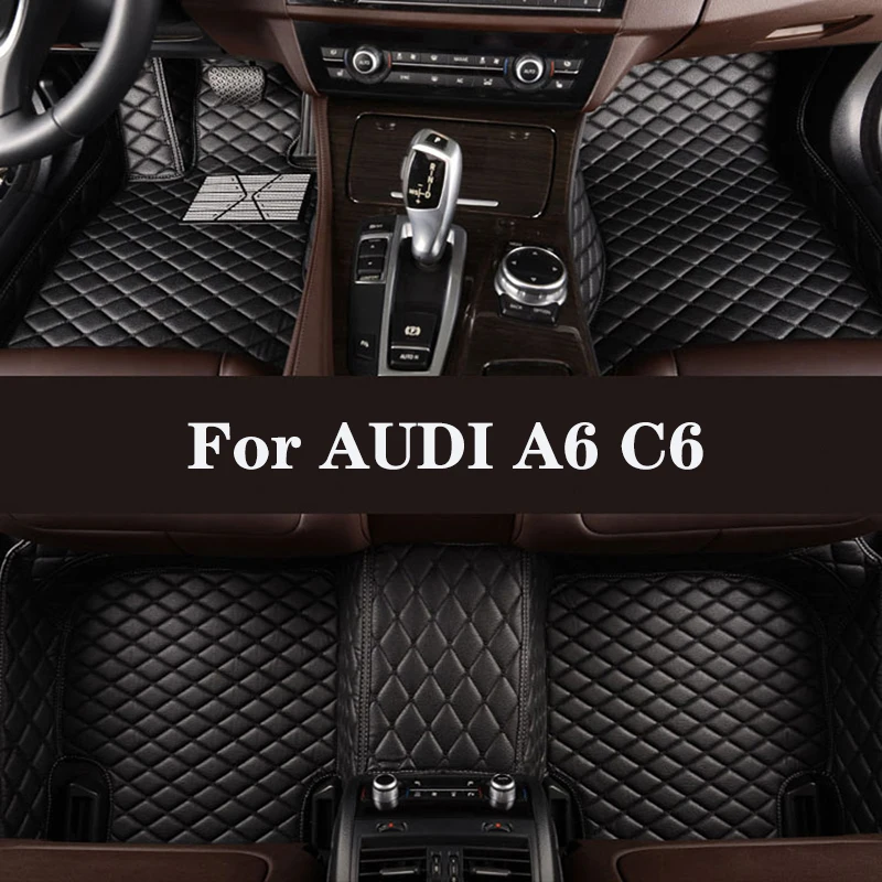 

Кожаный Автомобильный напольный коврик для AUDI A6 C6 2001-2011 (модельный год)