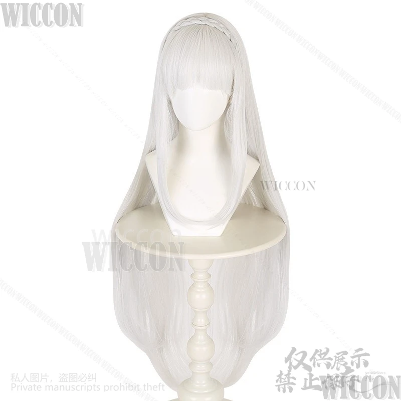 Аниме Re Zero Косплей Эмилия Костюм Плащ Длинные Парики Униформа Хэллоуин