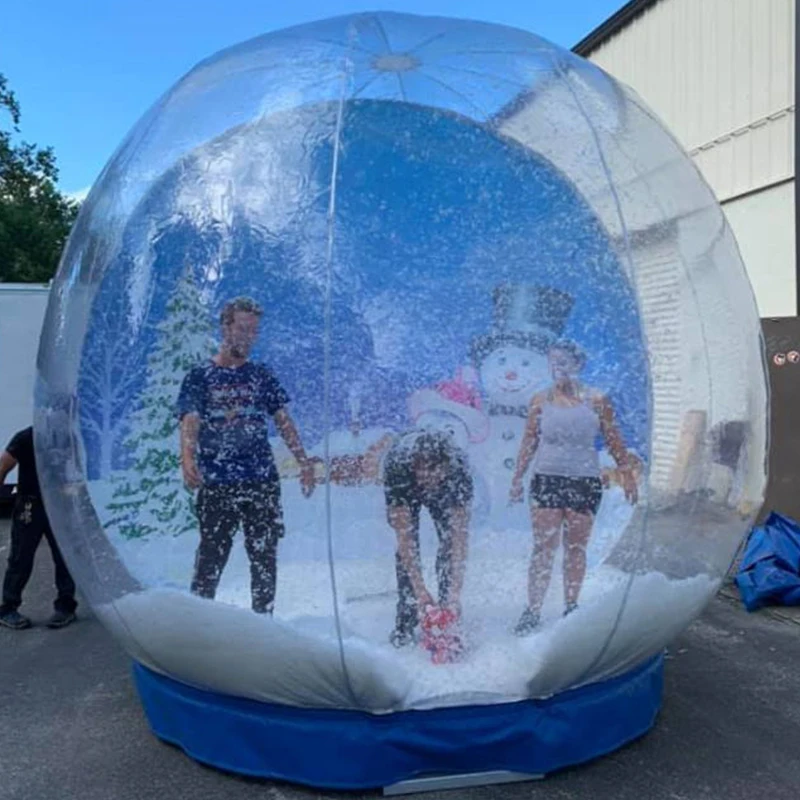 

Рождественский надувной снежный шар на Рождество диаметр 2-4 м надувной человек снежный шар для людей идти внутрь двор снежные шары